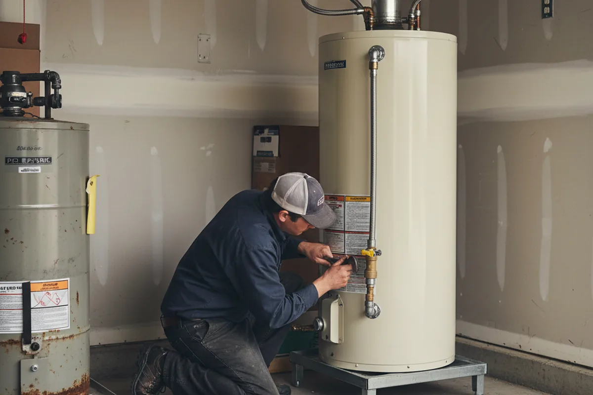 Water heater and shutoff valve replacement in East Helena