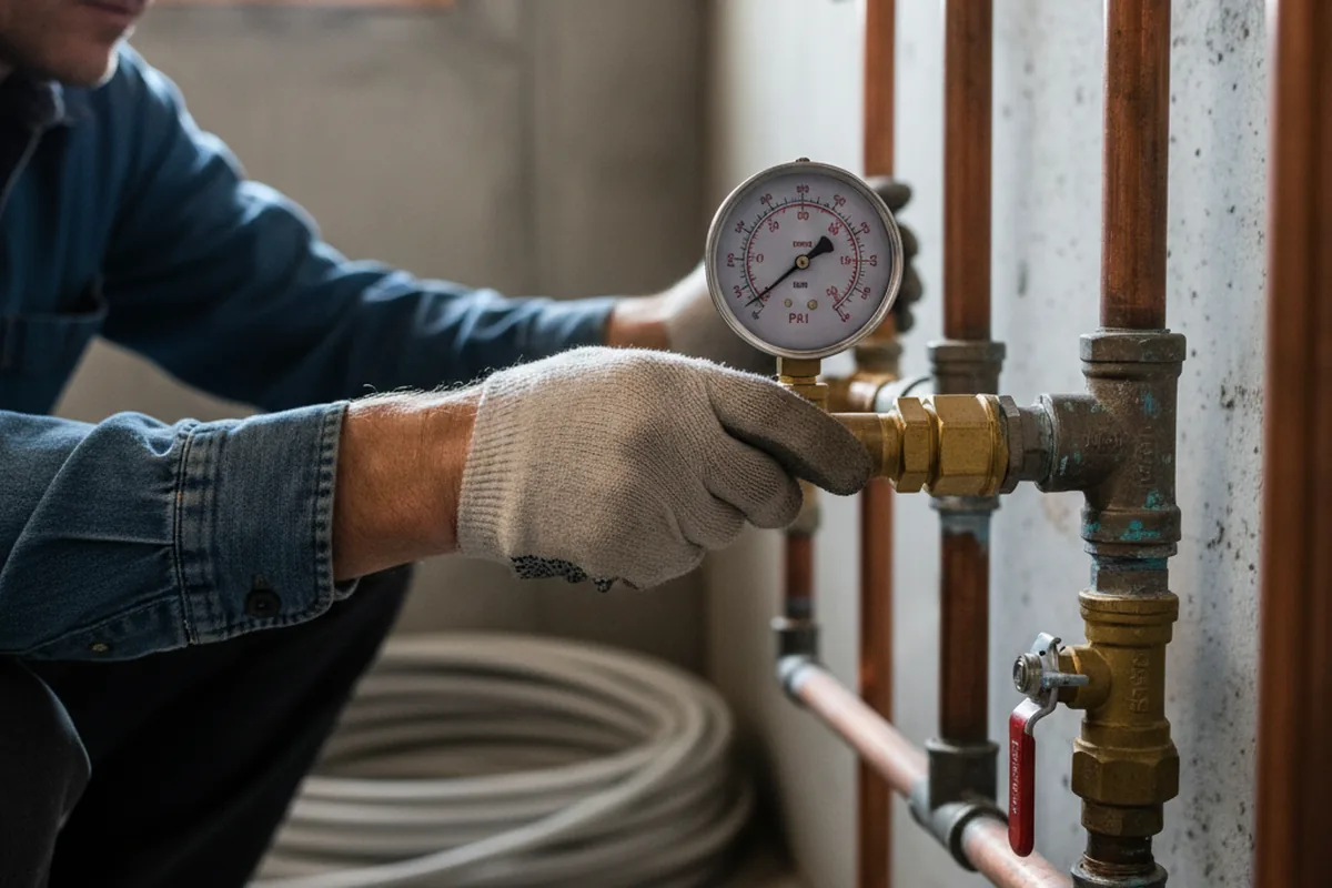 Pressure testing a repaired line during Water Line Repair in East Helena